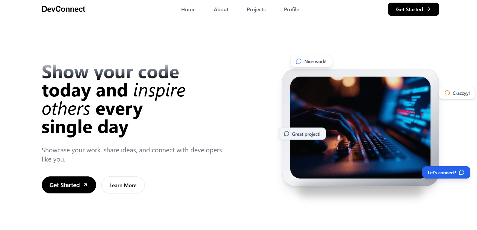 DevConnect — Full-Stack Portfolio Platform